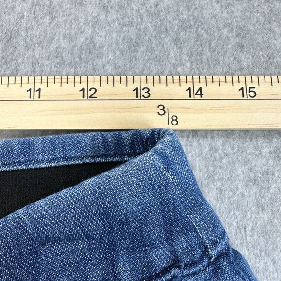 Appleseed's Pants WMNS Petite Small Blue Denim High Waist Button Detail Stretchy - Picture 9 of 11